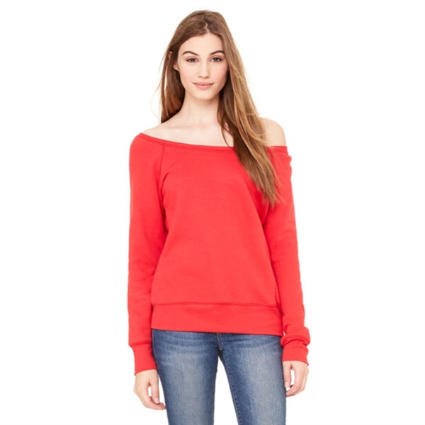 Bella + Canvas Ladies Sponge Fleece Wide Neck Sweatshirt - Bella + Canvas Ladies Sponge Fleece Wide Neck Sweatshirt - Image 7 of 7