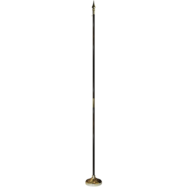 9' Oak Pole Indoor Mounting Set with Spear Top - 9' Oak Pole Indoor Mounting Set with Spear Top - Image 0 of 2