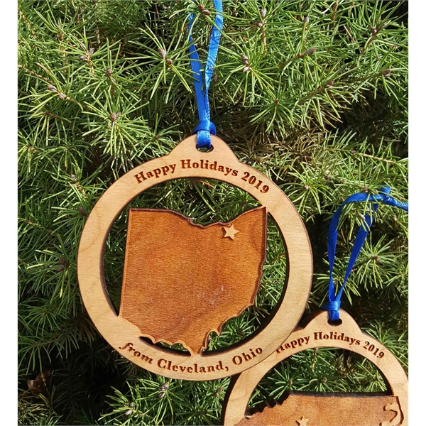 3.5" - Ohio Customizable Hardwood Ornaments - 3.5" - Ohio Customizable Hardwood Ornaments - Image 0 of 0