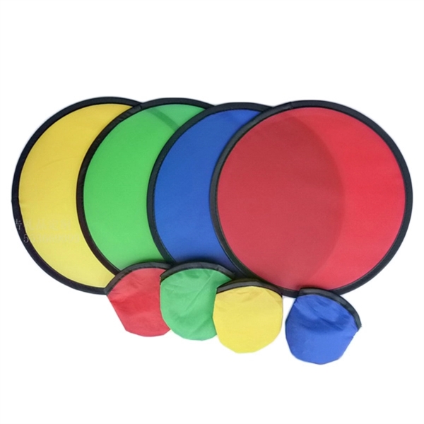 Folding Flyer Disc Hand Fan with Pouch - Folding Flyer Disc Hand Fan with Pouch - Image 1 of 3
