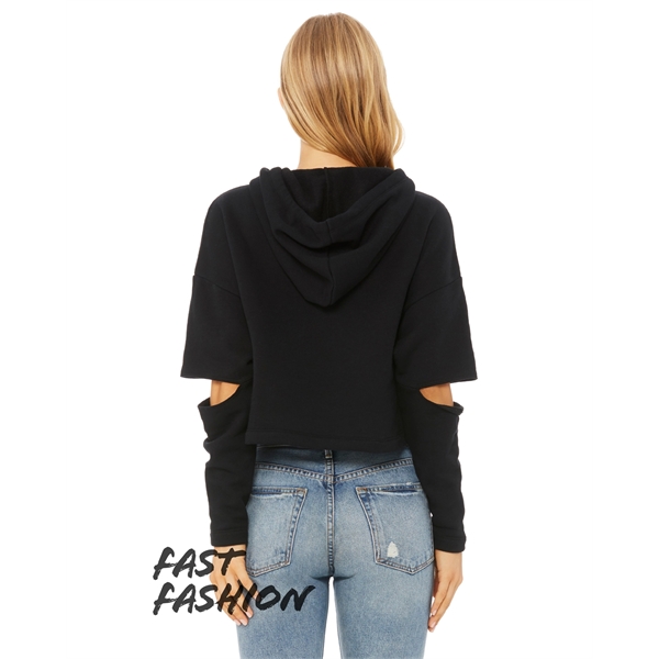 FWD Fashion Ladies' Cut Out Hooded Fleece - FWD Fashion Ladies' Cut Out Hooded Fleece - Image 1 of 16