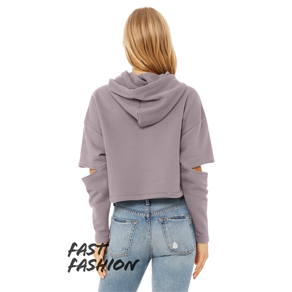 FWD Fashion Ladies' Cut Out Hooded Fleece - FWD Fashion Ladies' Cut Out Hooded Fleece - Image 7 of 16