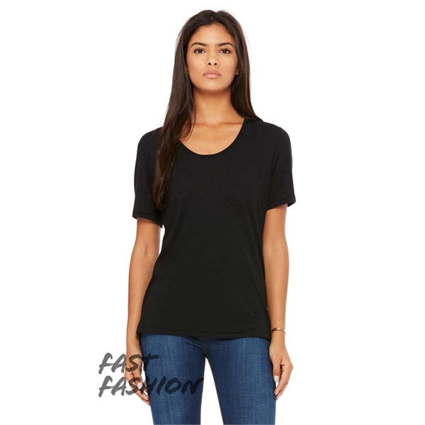 FWD Fashion Ladies' Flowy Pocket T-Shirt - FWD Fashion Ladies' Flowy Pocket T-Shirt - Image 3 of 12