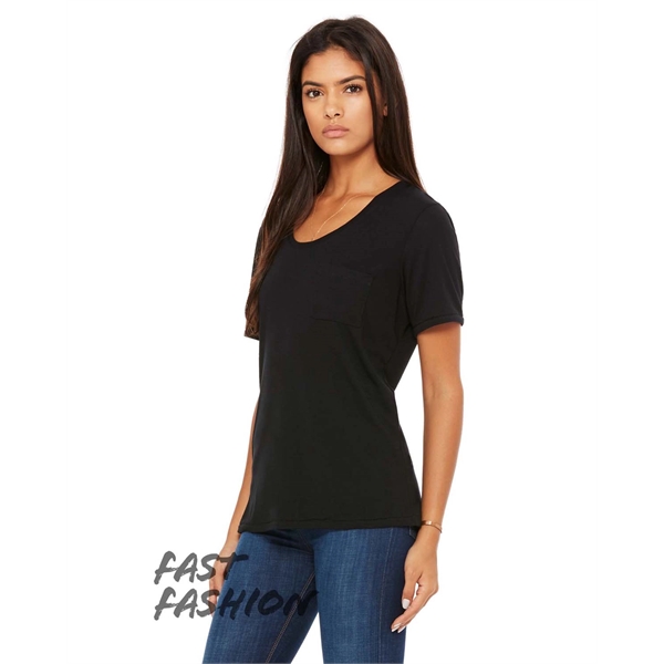 FWD Fashion Ladies' Flowy Pocket T-Shirt - FWD Fashion Ladies' Flowy Pocket T-Shirt - Image 4 of 12