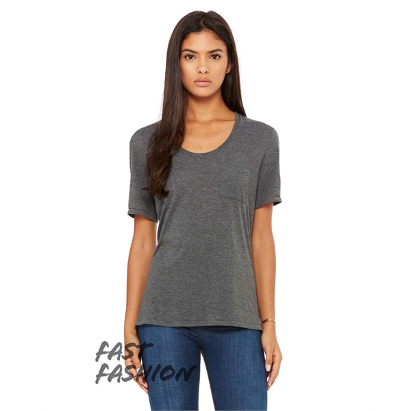 FWD Fashion Ladies' Flowy Pocket T-Shirt - FWD Fashion Ladies' Flowy Pocket T-Shirt - Image 6 of 12