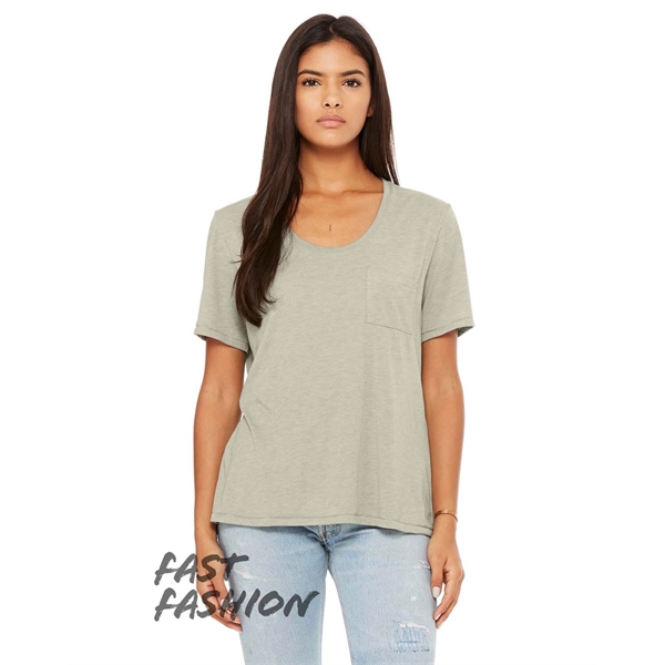 FWD Fashion Ladies' Flowy Pocket T-Shirt - FWD Fashion Ladies' Flowy Pocket T-Shirt - Image 9 of 12