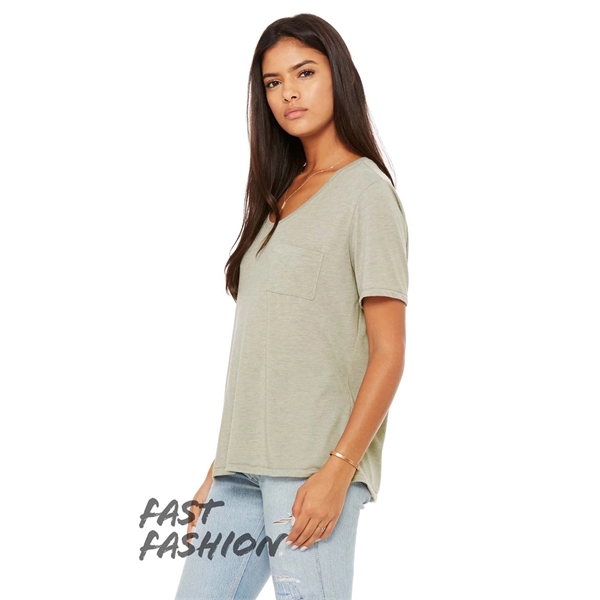 FWD Fashion Ladies' Flowy Pocket T-Shirt - FWD Fashion Ladies' Flowy Pocket T-Shirt - Image 10 of 12