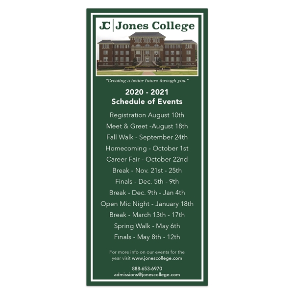 Schedule Magnets (3 1/2" x 8") - Schedule Magnets (3 1/2" x 8") - Image 0 of 0