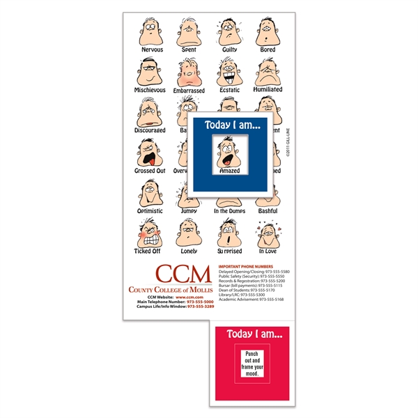 Cartoon Faces Mood Magnet (0.020" Thickness)
