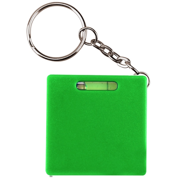 Square tape measure with level key chain - Square tape measure with level key chain - Image 2 of 7