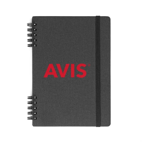 Spiral Linen Leather Notebook - Spiral Linen Leather Notebook - Image 2 of 12