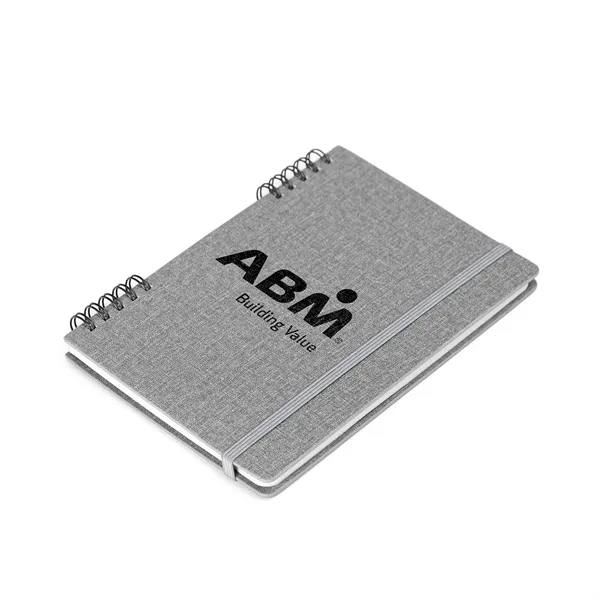 Spiral Linen Leather Notebook - Spiral Linen Leather Notebook - Image 3 of 12