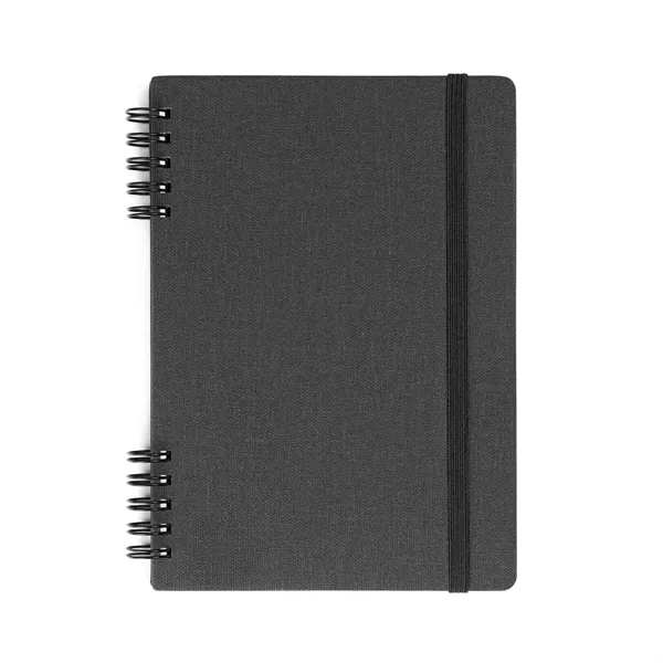 Spiral Linen Leather Notebook - Spiral Linen Leather Notebook - Image 7 of 12