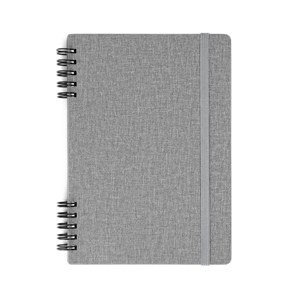 Spiral Linen Leather Notebook - Spiral Linen Leather Notebook - Image 9 of 12
