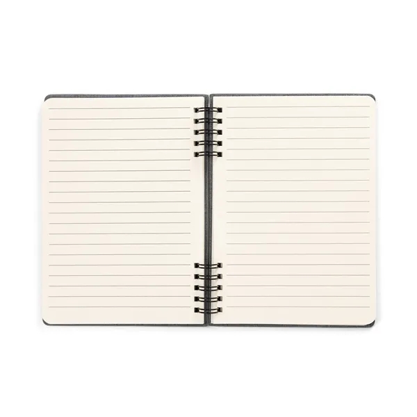 Spiral Linen Leather Notebook - Spiral Linen Leather Notebook - Image 10 of 12