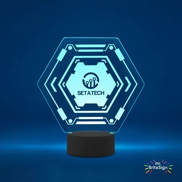 mr.BriteSign LED Acrylic Sign - Hexagon