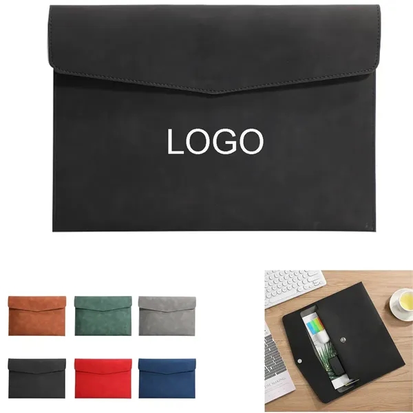 A4 Leather Document File Folder - A4 Leather Document File Folder - Image 0 of 4