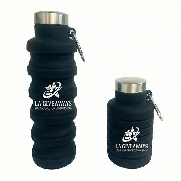 Collapsible Water Bottle Reuseable Silicone Drinkware - Collapsible Water Bottle Reuseable Silicone Drinkware - Image 0 of 5