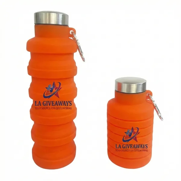Collapsible Water Bottle Reuseable Silicone Drinkware - Collapsible Water Bottle Reuseable Silicone Drinkware - Image 1 of 5