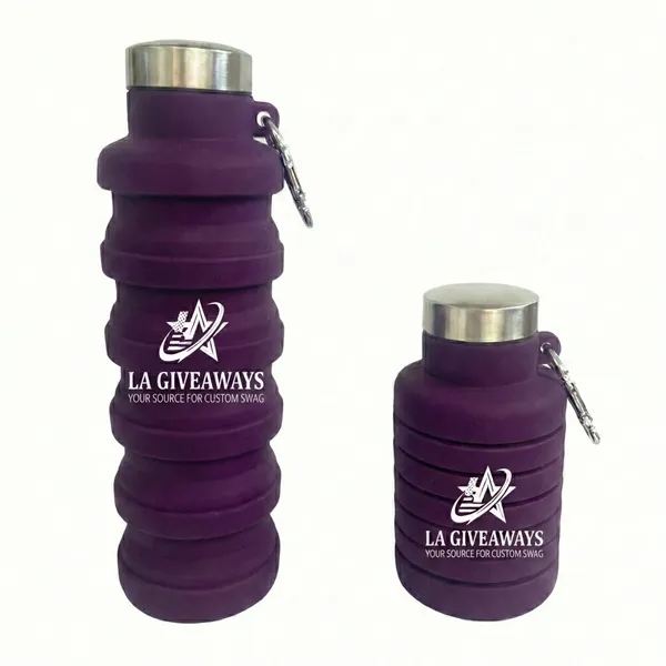 Collapsible Water Bottle Reuseable Silicone Drinkware - Collapsible Water Bottle Reuseable Silicone Drinkware - Image 5 of 5