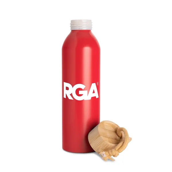 Meriden Sustainable Aluminum Bottle with Bamboo Lid &Cotton - Meriden Sustainable Aluminum Bottle with Bamboo Lid &Cotton - Image 19 of 27