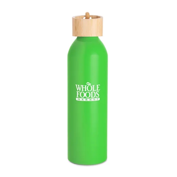 Meriden Sustainable Aluminum Bottle with Bamboo Lid &Cotton - Meriden Sustainable Aluminum Bottle with Bamboo Lid &Cotton - Image 20 of 27