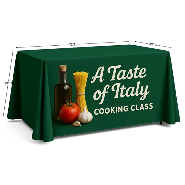 6' Table Throw with Front Panel Print - 6' Table Throw with Front Panel Print - Image 1 of 4