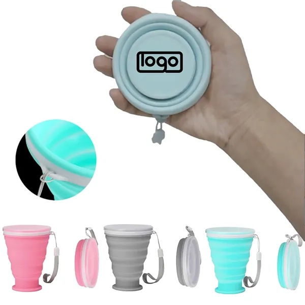 10oz Silicone Collapsible Travel Cup - 10oz Silicone Collapsible Travel Cup - Image 0 of 6