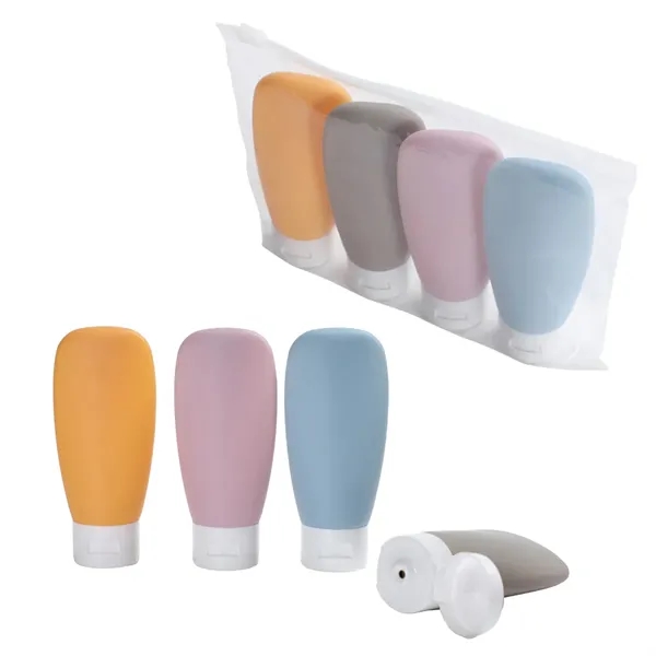 Continental 4-Bottle Travel Set in Zippered Pouch