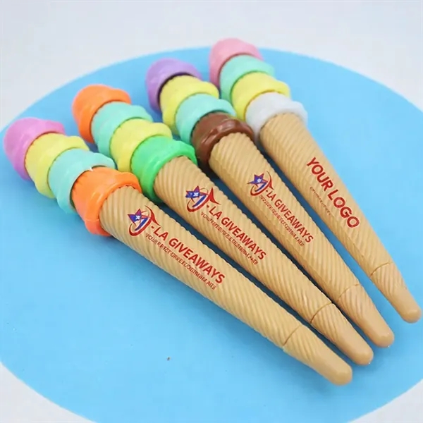 Custom logo Ice Cream Style Gel Pen Promotional Gift - Custom logo Ice Cream Style Gel Pen Promotional Gift - Image 0 of 1