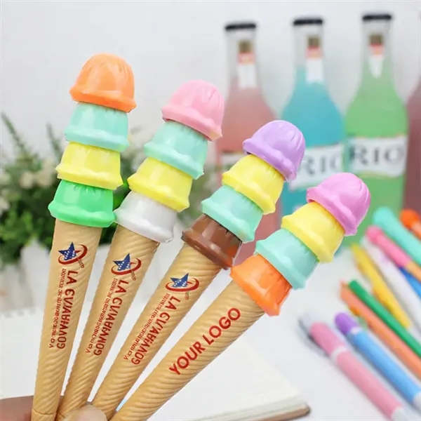 Custom logo Ice Cream Style Gel Pen Promotional Gift - Custom logo Ice Cream Style Gel Pen Promotional Gift - Image 1 of 1