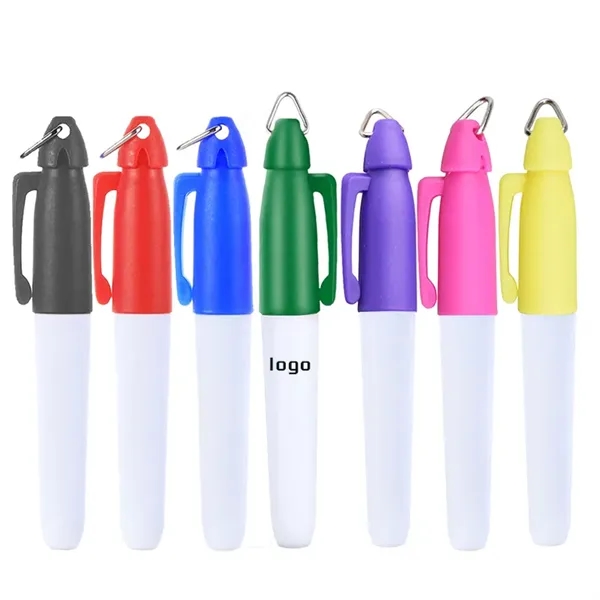 Permanent Markers w/Golf Keychain Clip - Permanent Markers w/Golf Keychain Clip - Image 0 of 9