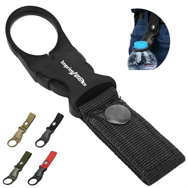 Tactical Bottle Holder Clip with Webbing Strap - Tactical Bottle Holder Clip with Webbing Strap - Image 0 of 7