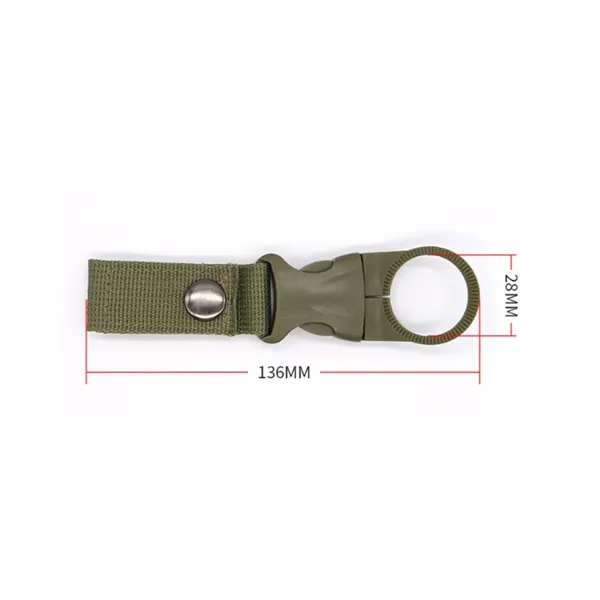 Tactical Bottle Holder Clip with Webbing Strap - Tactical Bottle Holder Clip with Webbing Strap - Image 1 of 7