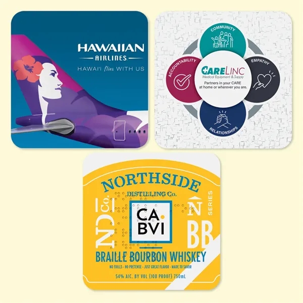 Vynex® DuraTec® 4" x 4" x 1/8" Hard Surface Drink Coaster
