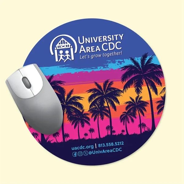 Vynex® DuraTec® 8" Round x 1/8" Hard Surface Mouse Pad