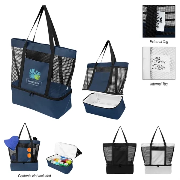 Marley rPET Mesh Tote Bag With Cooler - Marley rPET Mesh Tote Bag With Cooler - Image 0 of 19