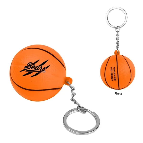 Custom Basketball Stress Reliever Keychain