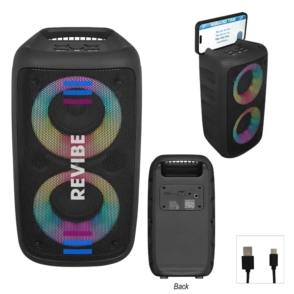 Wireless Speaker Tower With Phone Holder