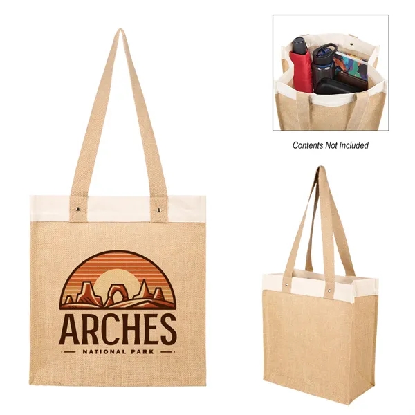 Stephen 12 Oz. Recycled Cotton & Jute Tote Bag