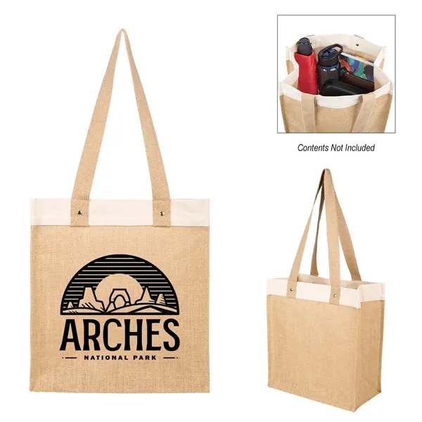 Custom Stephen 12 Oz. Recycled Cotton & Jute Tote Bag
