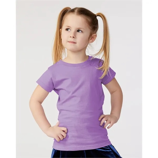 Rabbit Skins Toddler Girls Fine Jersey Tee - Rabbit Skins Toddler Girls Fine Jersey Tee - Image 0 of 16
