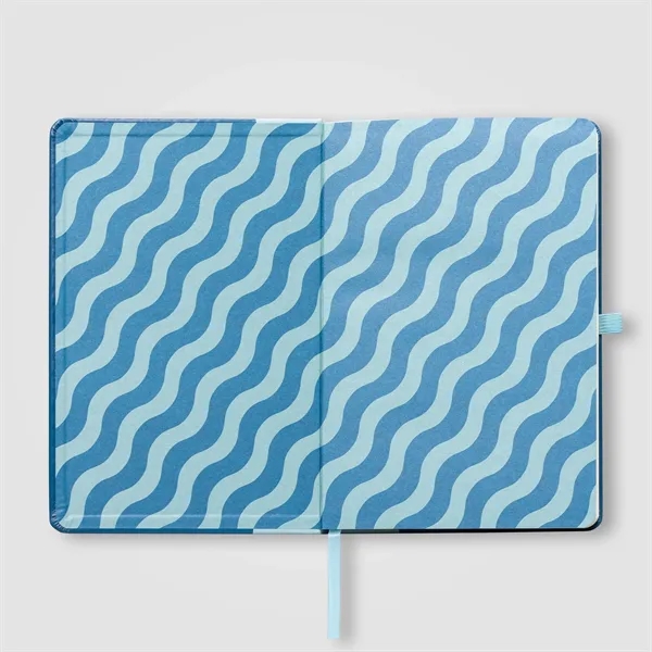Grete Recycled PU Wave Pattern Journal Pen Set - A5