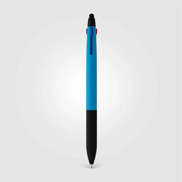 Malta Recycled Plastic 3-in-1 Stylus Neon Grip Multi-Ink Pen