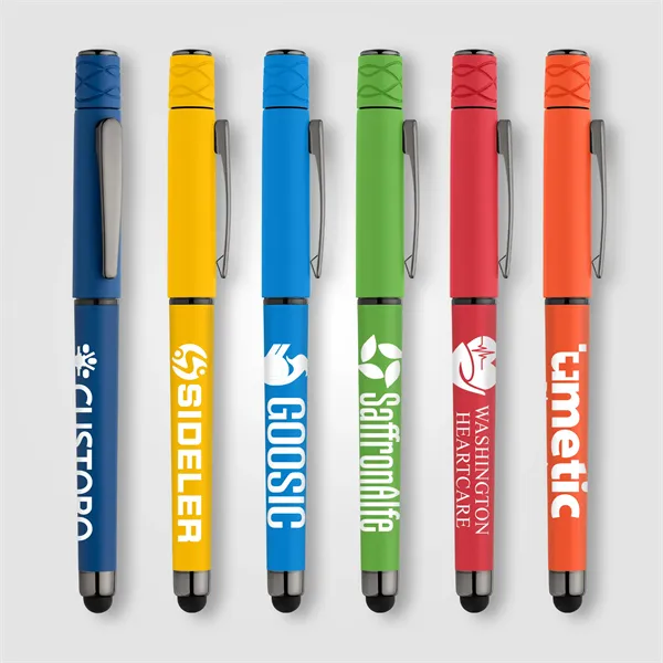 Tavi Recycled Plastic Fidget Spinner Stylus Gel Pen