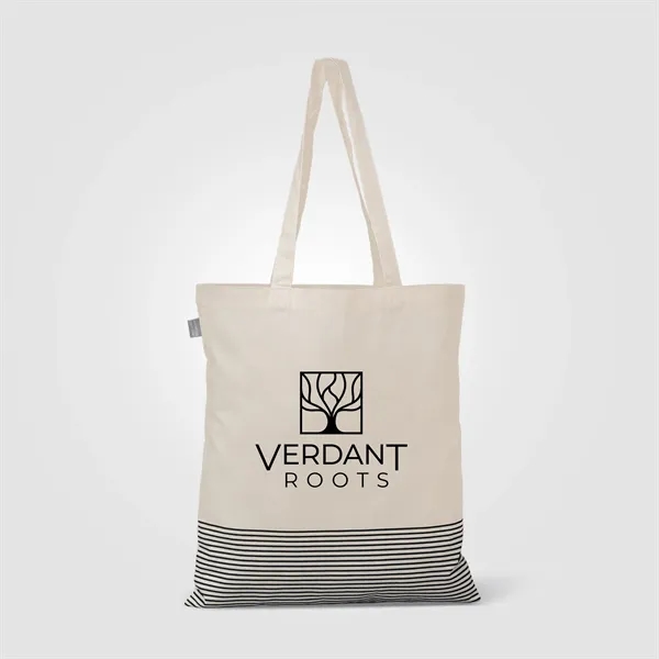 Custom Aro Recycled 5oz Cotton Micro Stripe Tote Bag - 9.7L