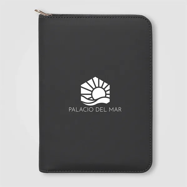 Custom Aurelia Recycled Gold Zipper Portfolio - A5