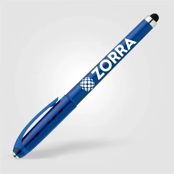 Custom Prism Recycled Plastic Fidget Ball Stylus Gel Pen