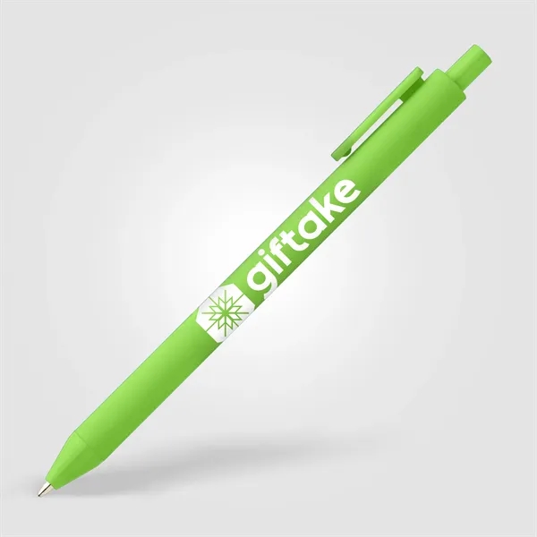 Custom Bloom Recycled Plastic Retractable Soft Touch Pen