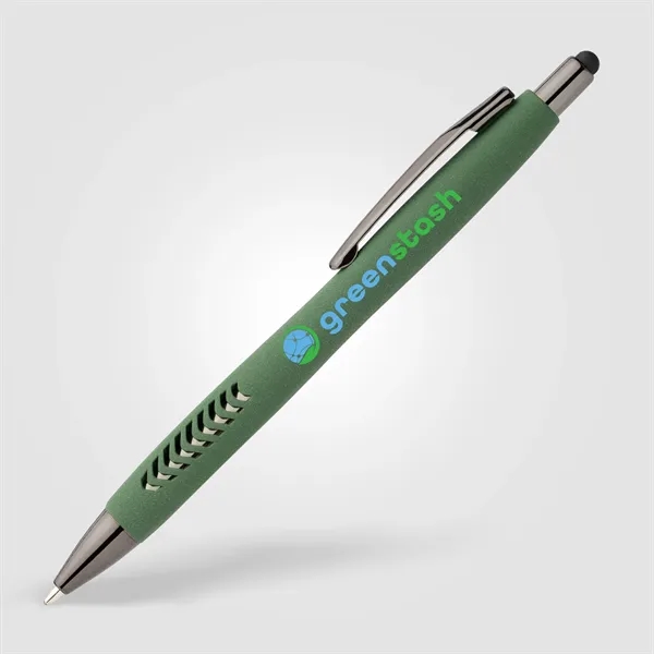 Custom Avalon Recycled Plastic Stone Finish Stylus Pen - ColorJet